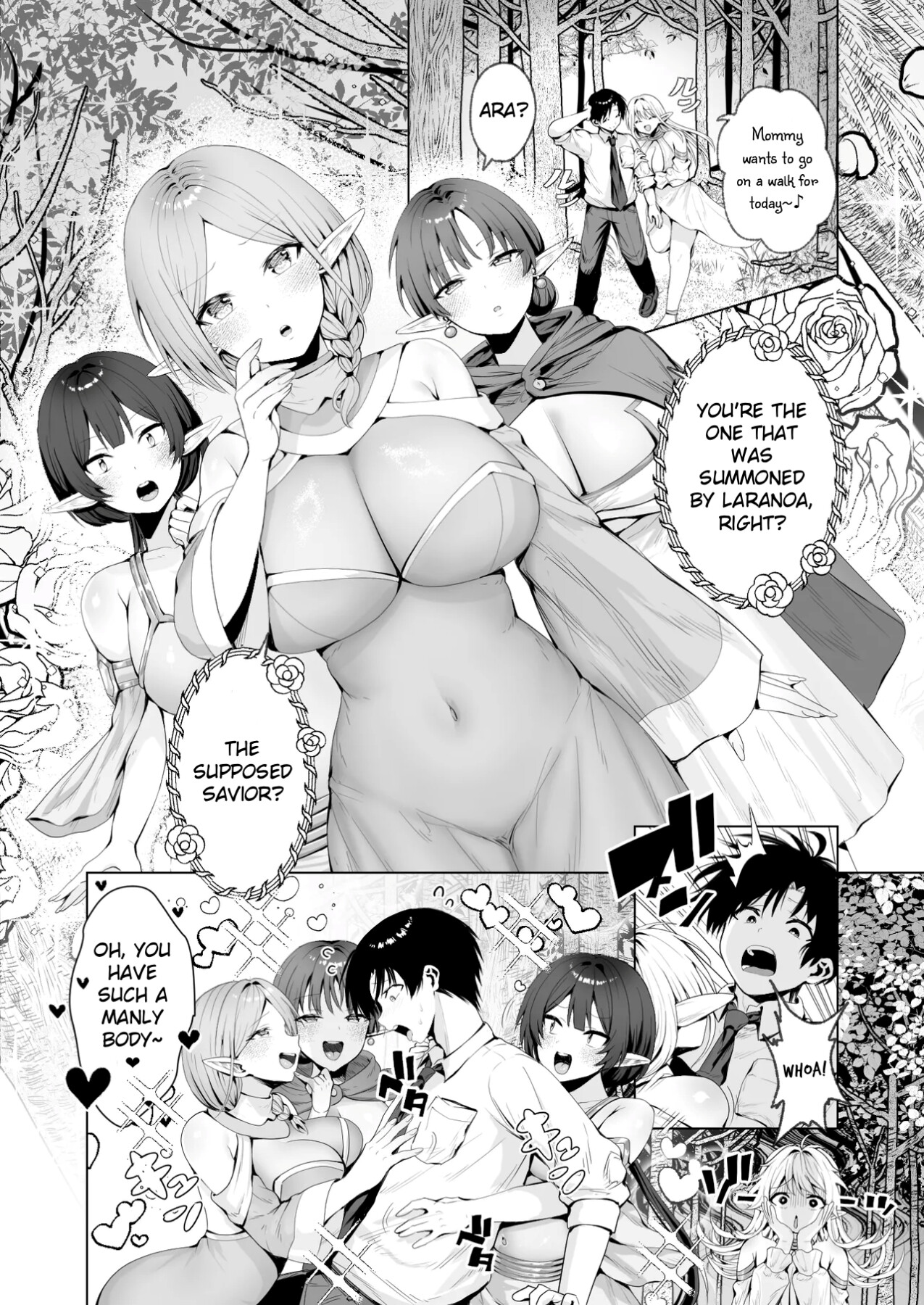 Hentai Manga Comic-Summoned to Another World as a Breeder (Savior), I Get Spoiled and Have Non-Stop Sex with my Elf Mommy-Read-49
